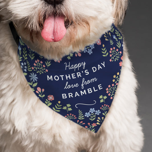Personalised Floral Dog Bandana - MK&JD Gifts