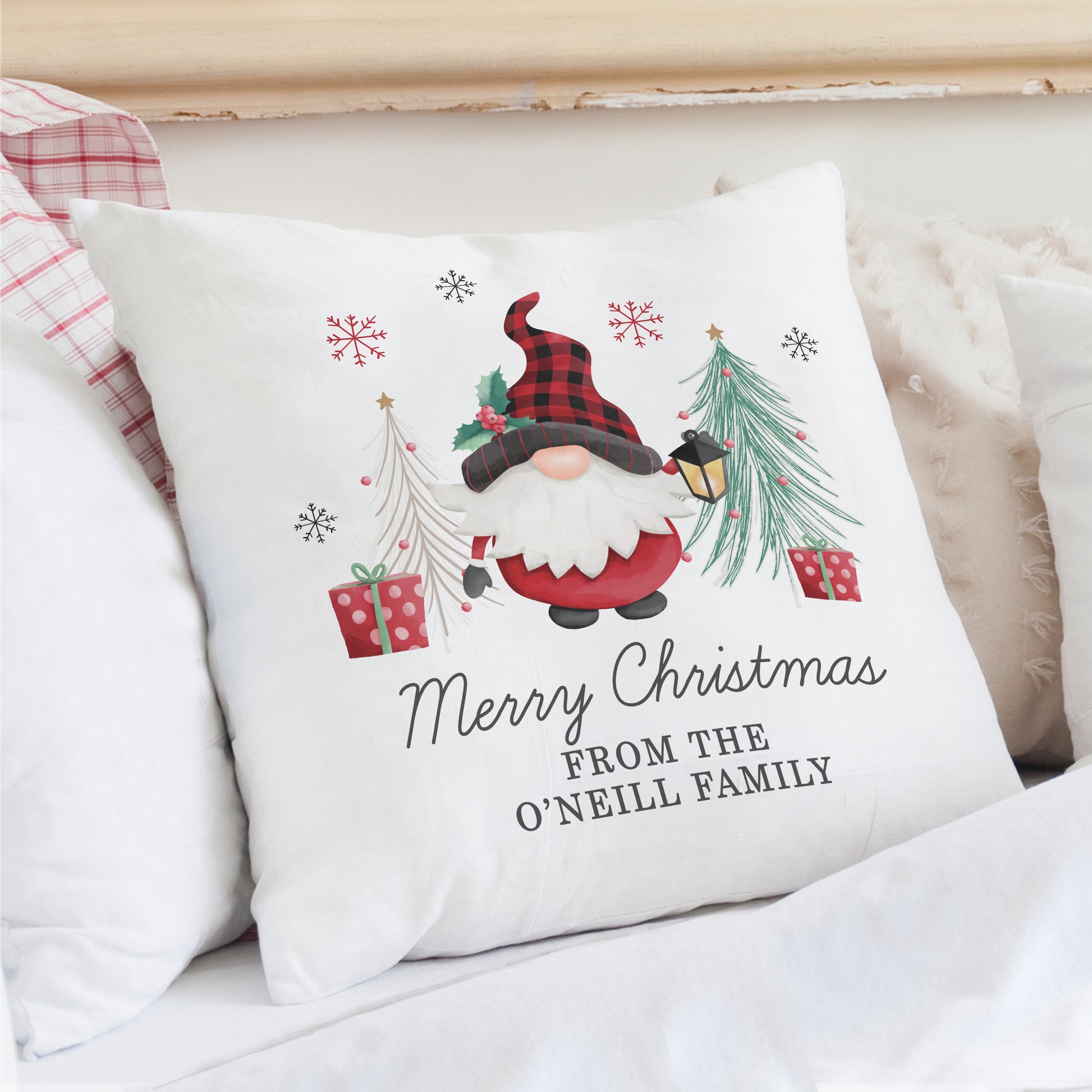 Personalised Gonk Christmas Cushion - MK&JD Gifts