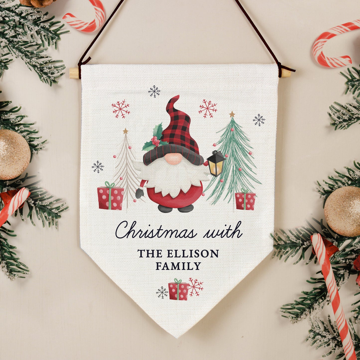 Personalised Gonk Hanging Pendant Christmas Decoration - MK&JD Gifts