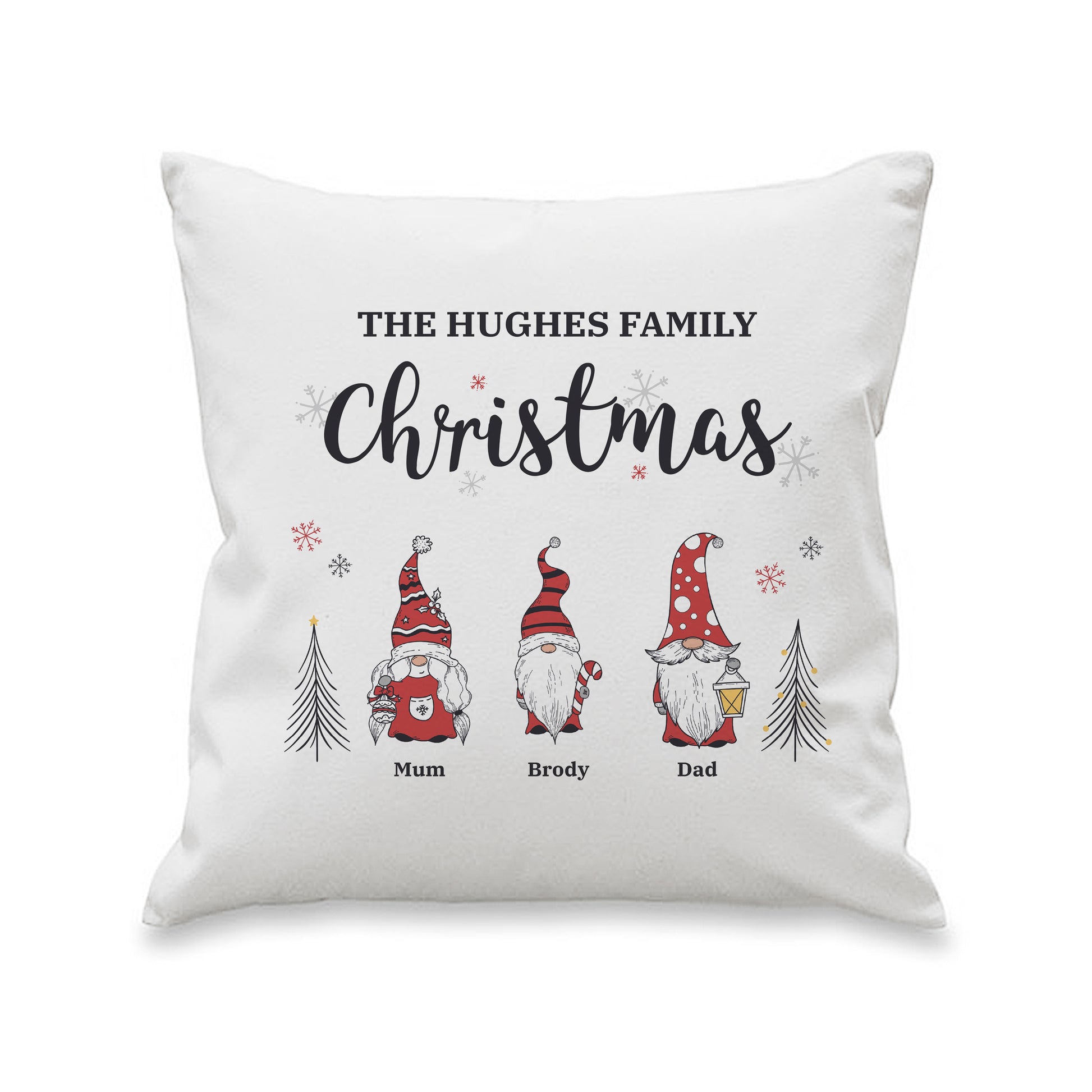Personalised Gonk Family Christmas Cushion - MK&JD Gifts