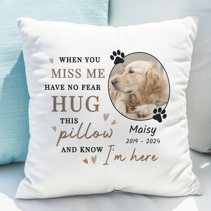 Personalised Memorial Pet Photo Upload Cushion - MK&JD Gifts