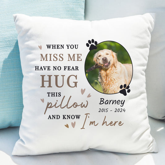 Personalised Memorial Pet Photo Upload Cushion - MK&JD Gifts