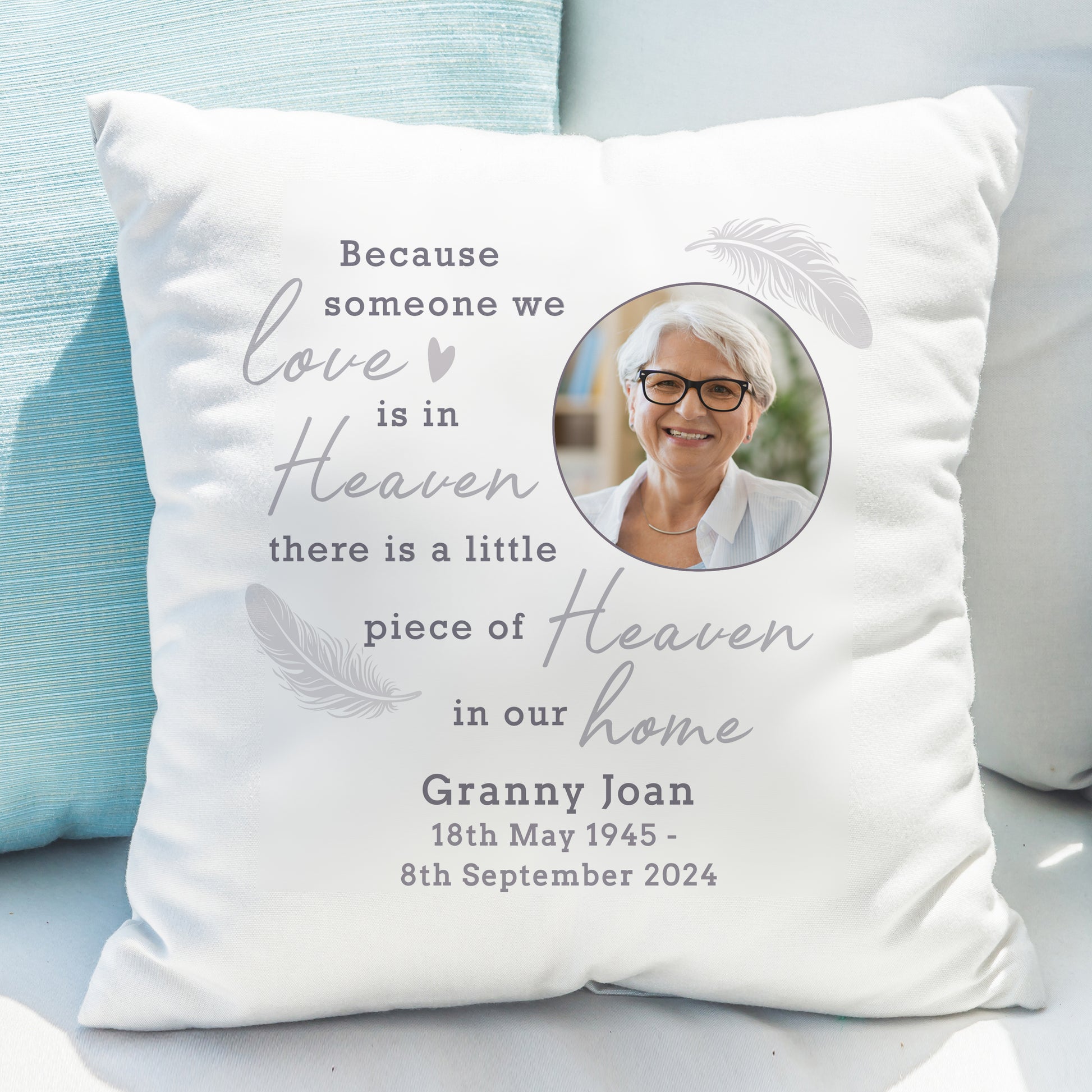 Personalised Memorial Photo Upload Cushion - MK&JD Gifts