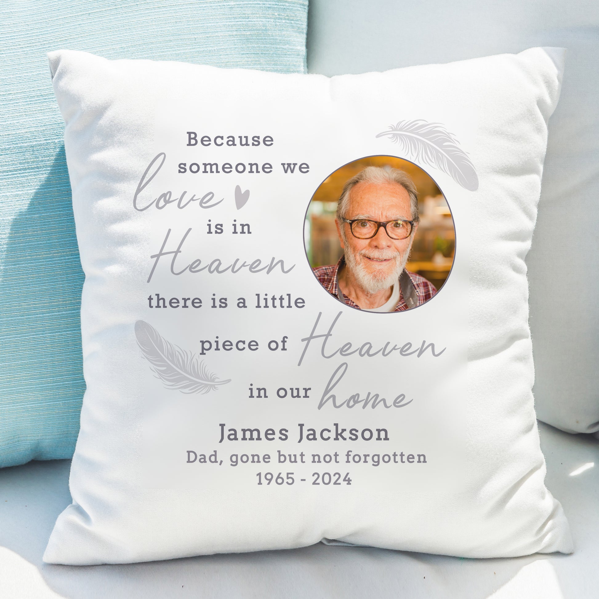 Personalised Memorial Photo Upload Cushion - MK&JD Gifts