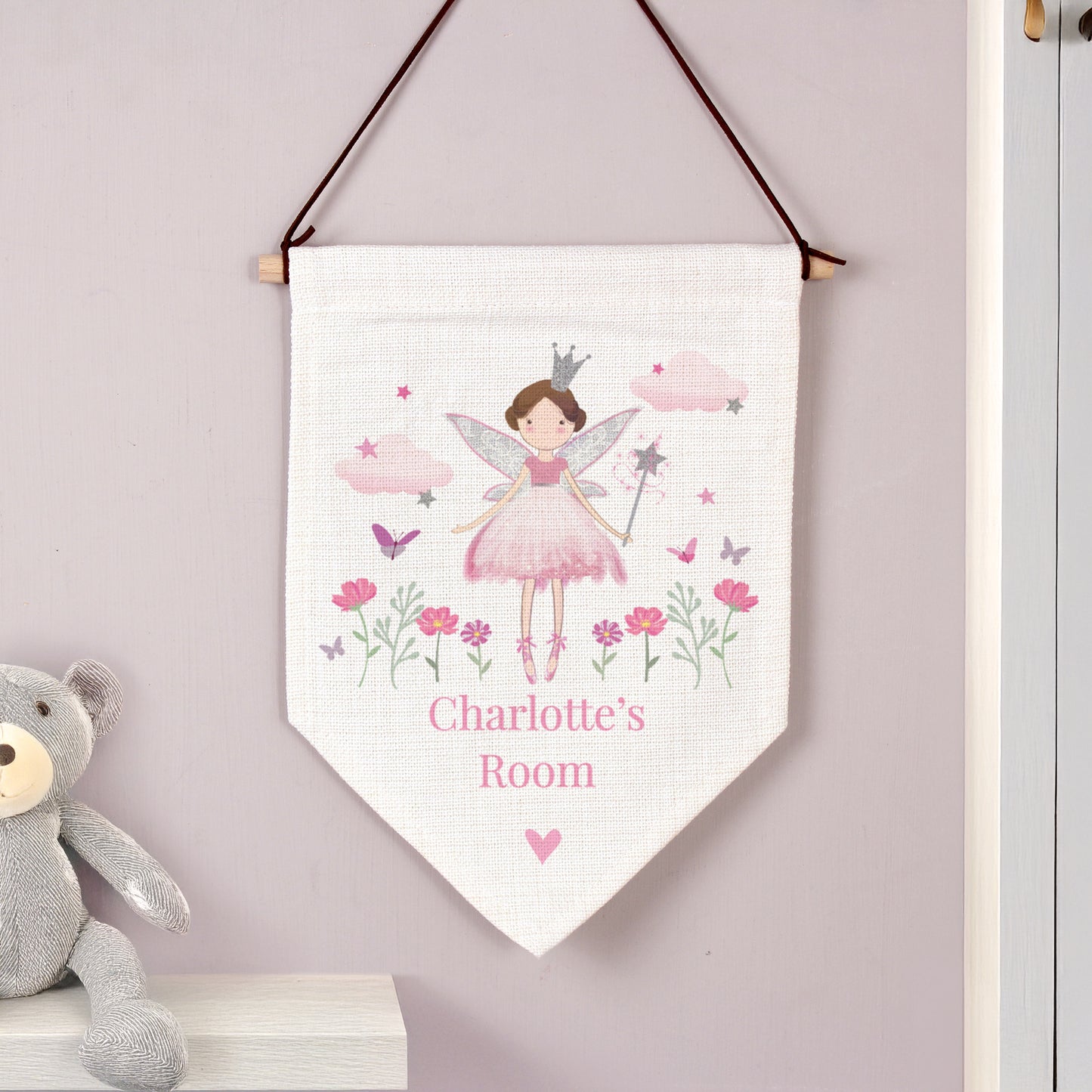 Personalised Fairy Princess Wall Art Banner - MK&JD Gifts