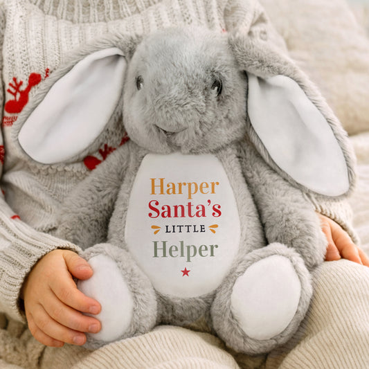 Personalised Santa's Little Helper Bunny - MK&JD Gifts