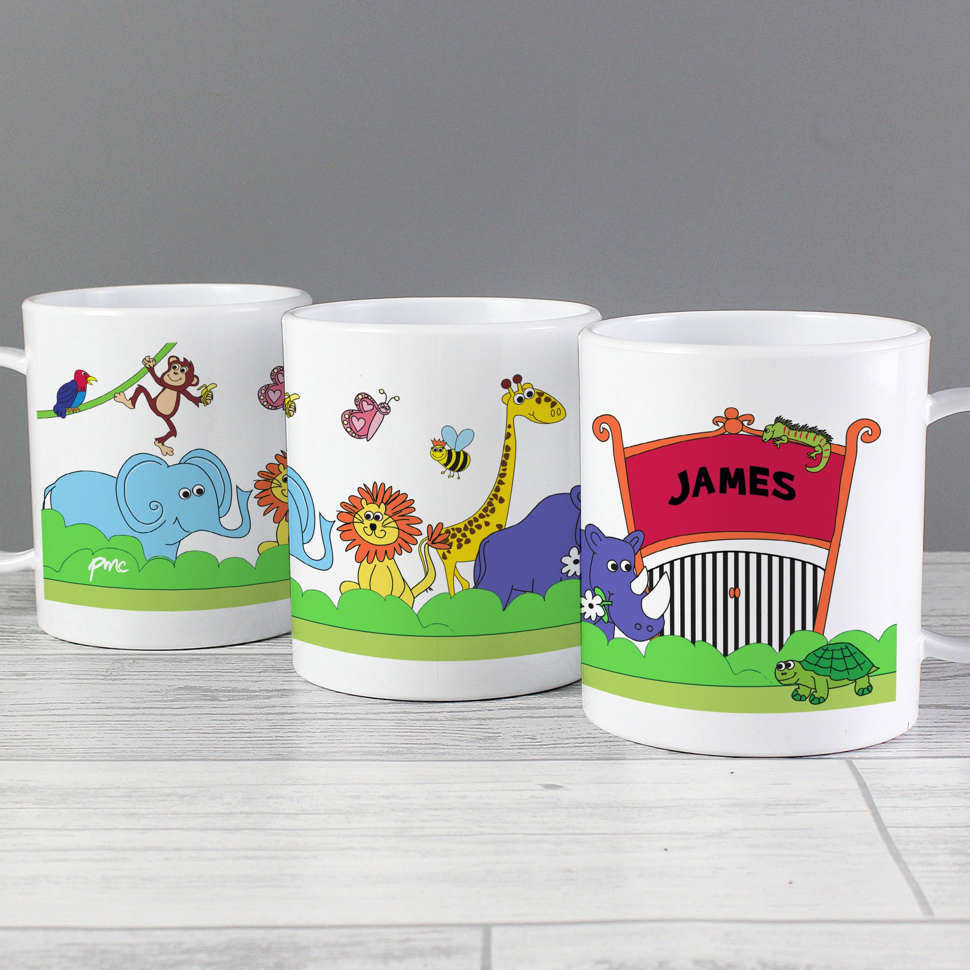 Personalised Zoo Plastic Mug - MK&JD Gifts