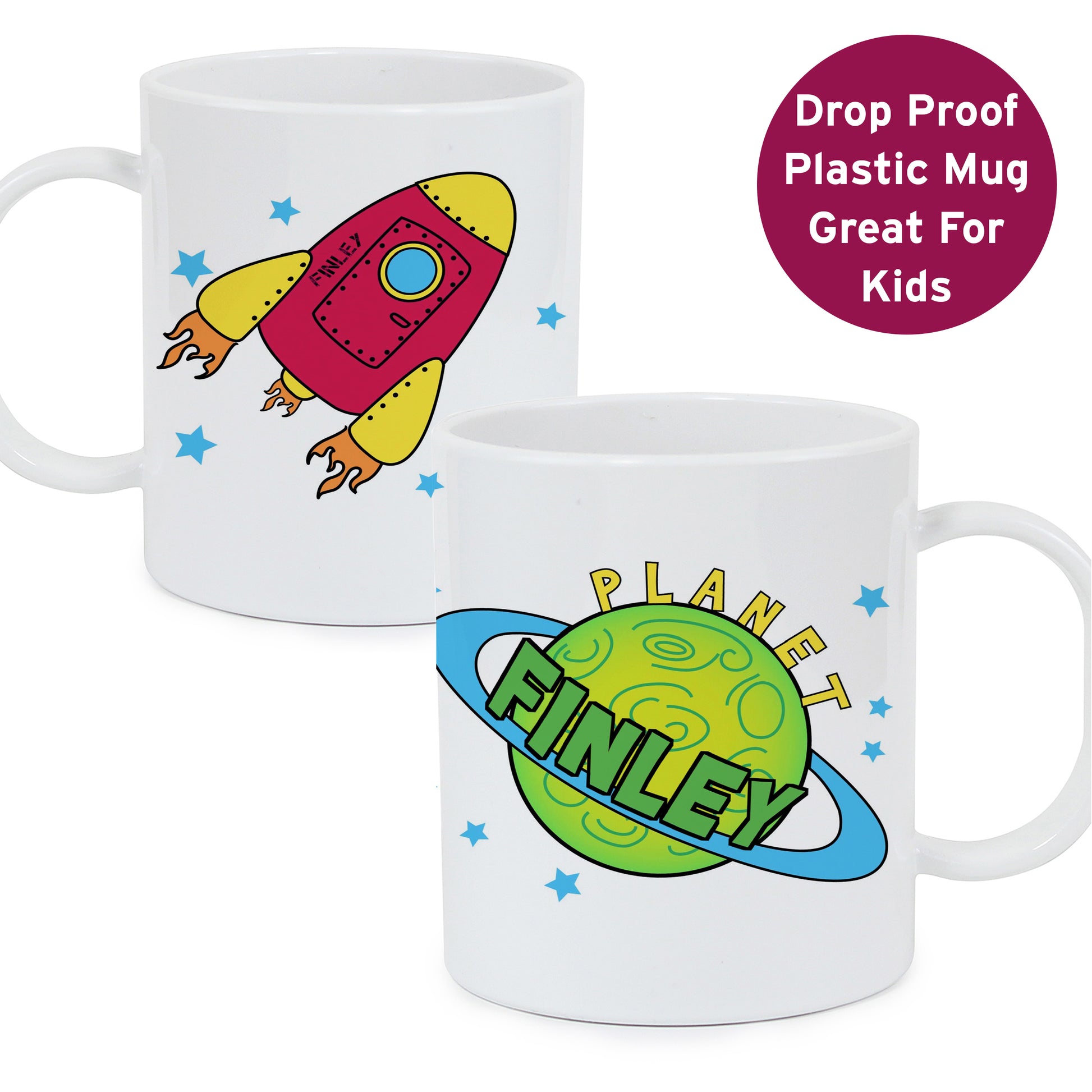 Personalised Space Plastic Mug - MK&JD Gifts