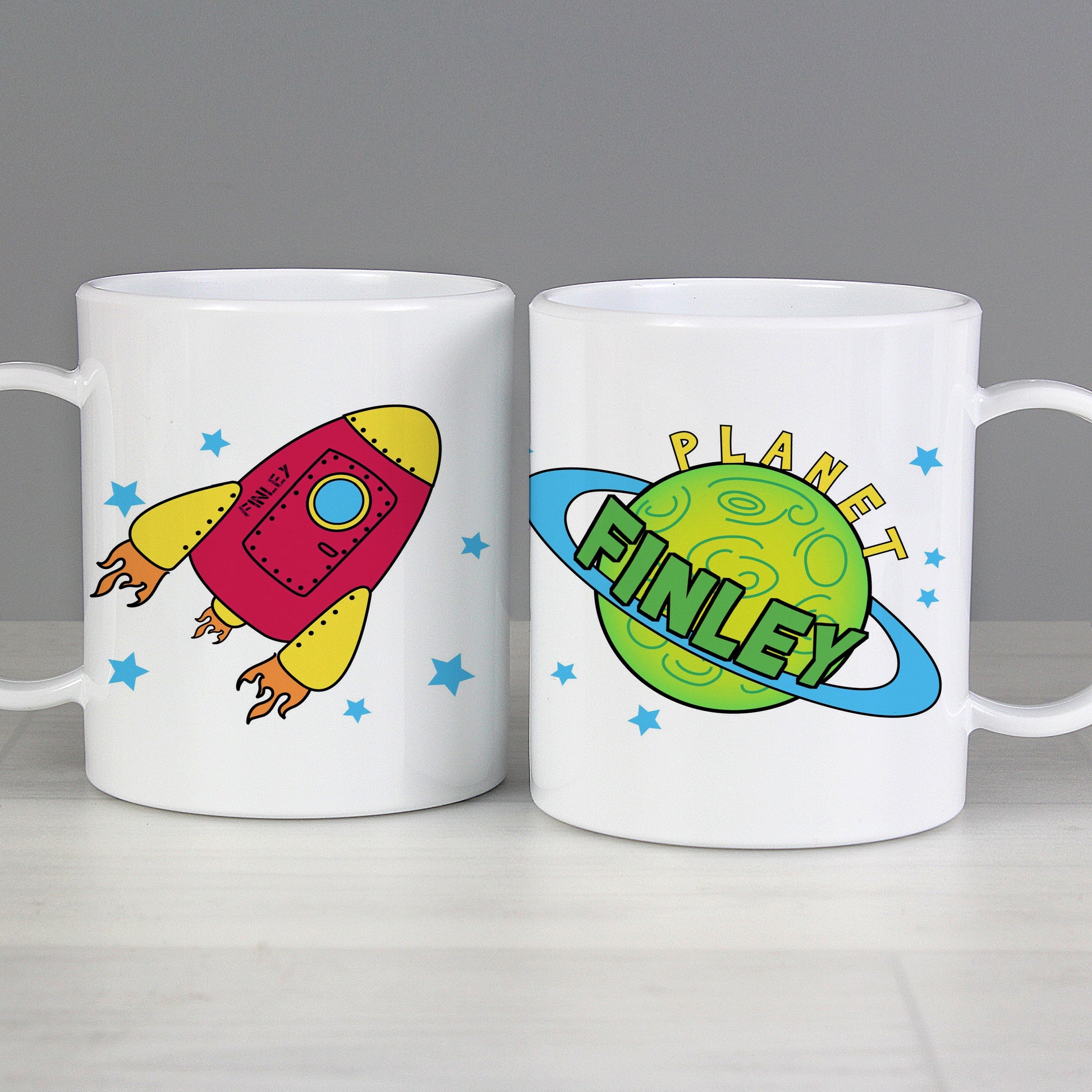 Personalised Space Plastic Mug - MK&JD Gifts