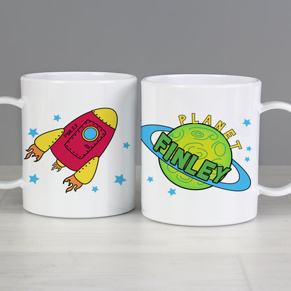 Personalised Space Plastic Mug - MK&JD Gifts