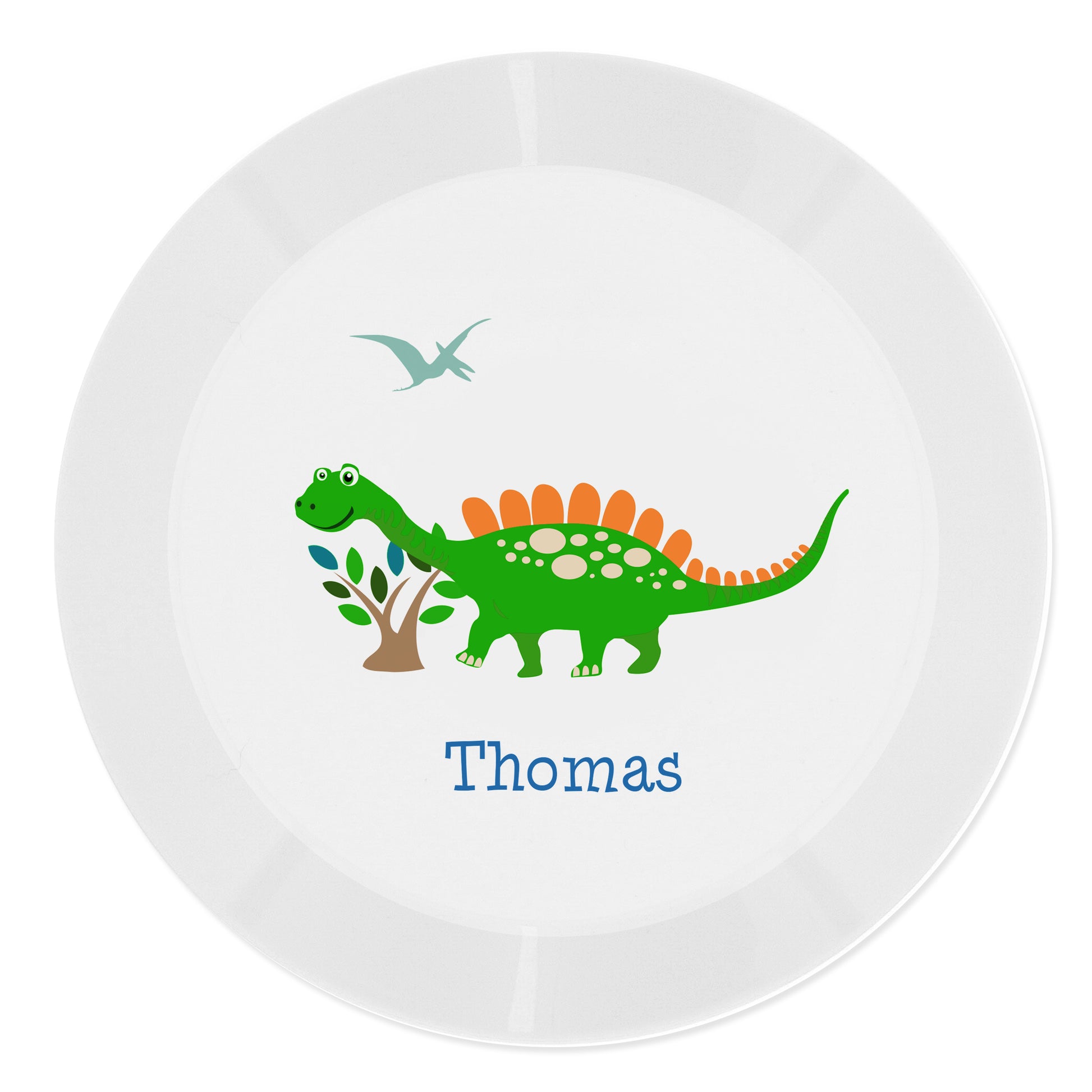 Personalised Dinosaur Plastic Plate - MK&JD Gifts