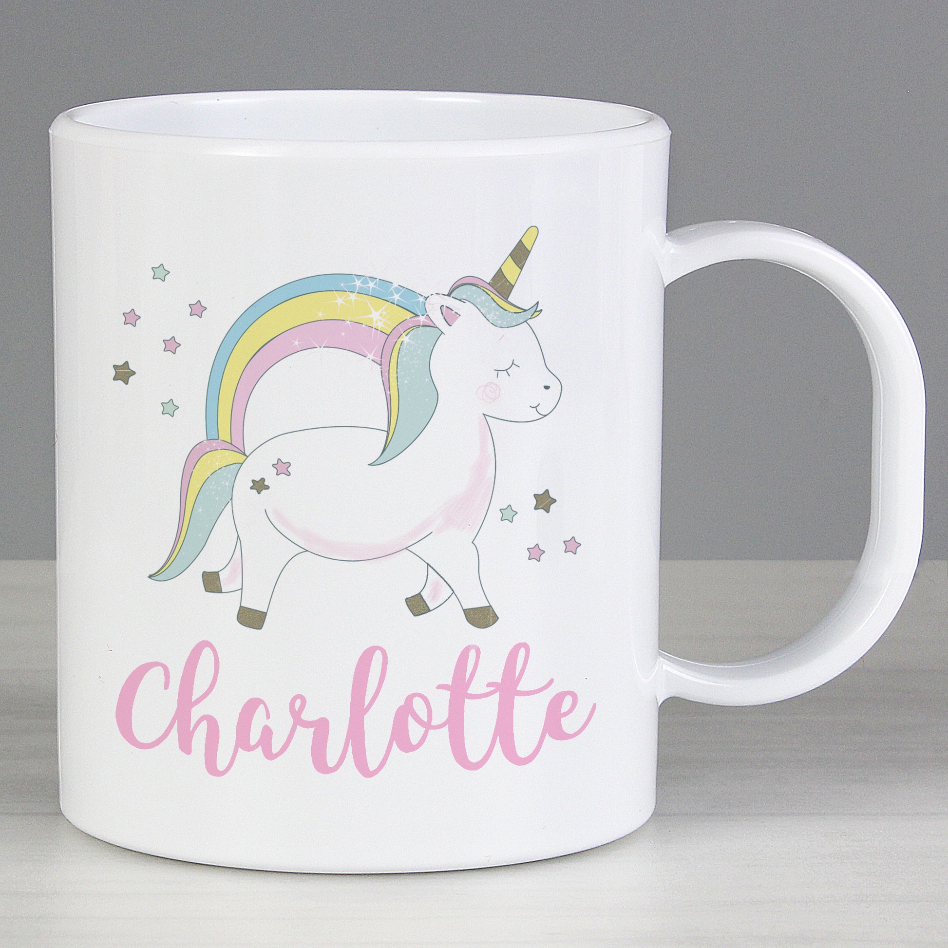 Personalised Baby Unicorn Plastic Mug - MK&JD Gifts