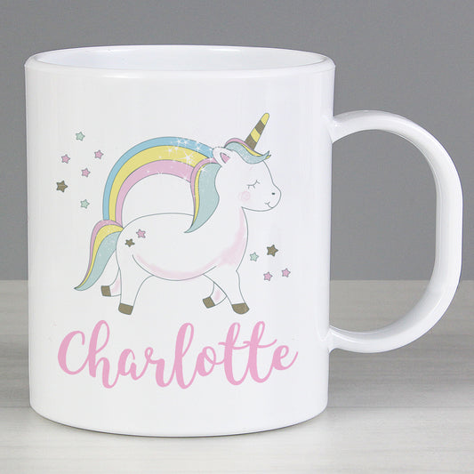 Personalised Baby Unicorn Plastic Mug - MK&JD Gifts