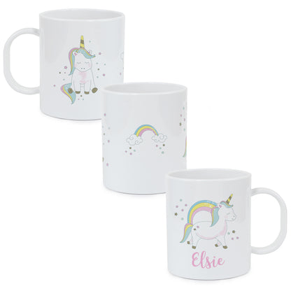 Personalised Baby Unicorn Plastic Mug - MK&JD Gifts