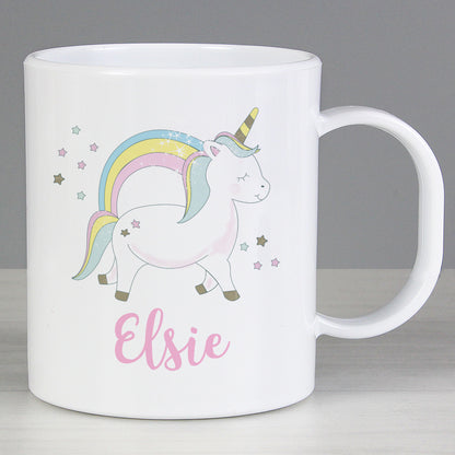 Personalised Baby Unicorn Plastic Mug - MK&JD Gifts