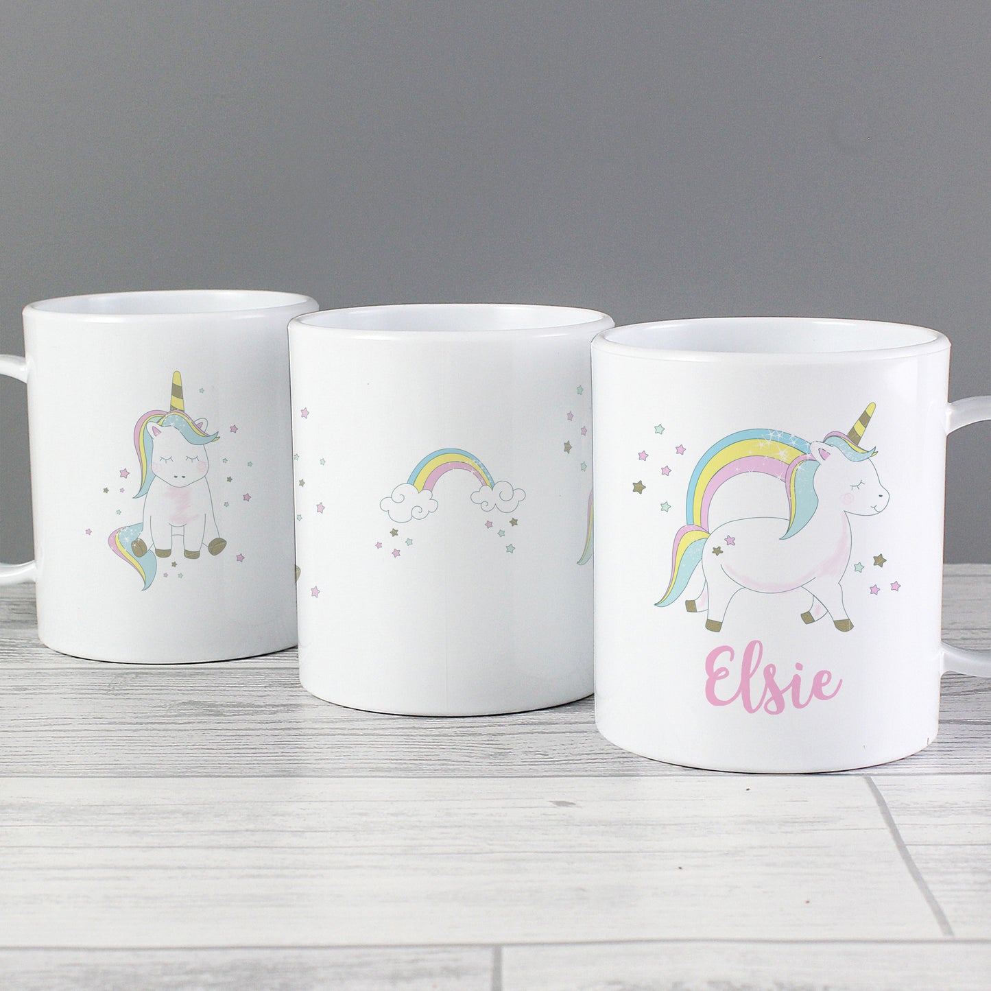Personalised Baby Unicorn Plastic Mug - MK&JD Gifts