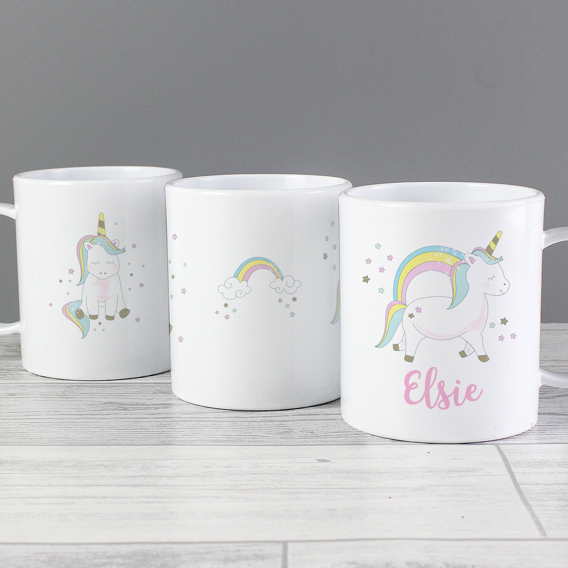 Personalised Baby Unicorn Plastic Mug - MK&JD Gifts
