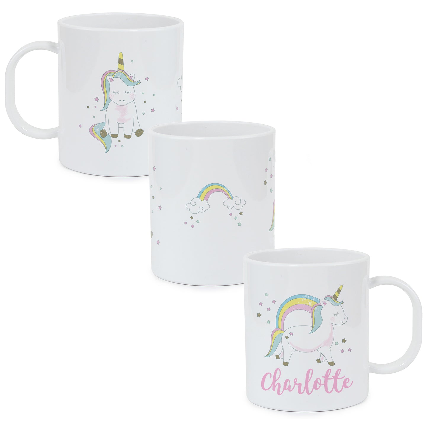 Personalised Baby Unicorn Plastic Mug - MK&JD Gifts