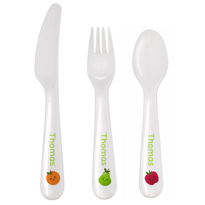 Personalised Healthy Eating Plastic Cutlery - MK&JD Gifts