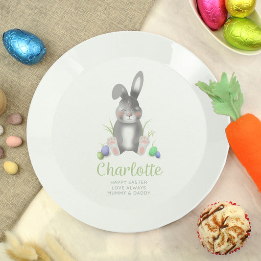 Personalised Easter Bunny Plastic Plate - MK&JD Gifts
