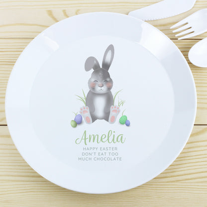 Personalised Easter Bunny Plastic Plate - MK&JD Gifts