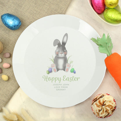 Personalised Easter Bunny Plastic Plate - MK&JD Gifts