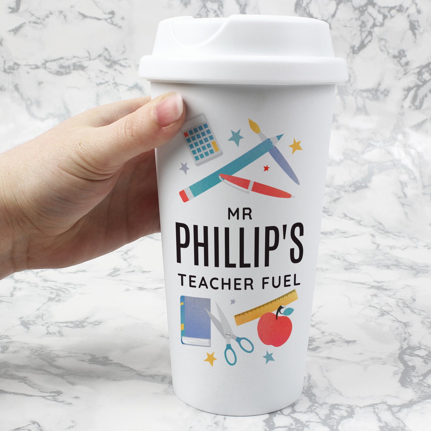 Personalised Teachers Insulated Reusable Eco Travel Cup - MK&JD Gifts