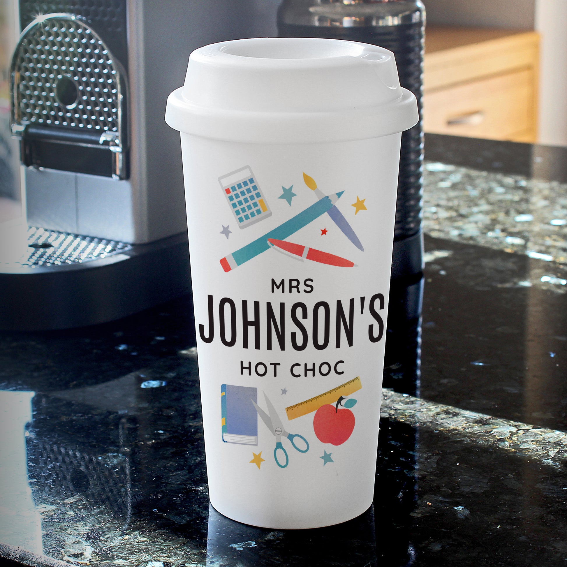 Personalised Teachers Insulated Reusable Eco Travel Cup - MK&JD Gifts