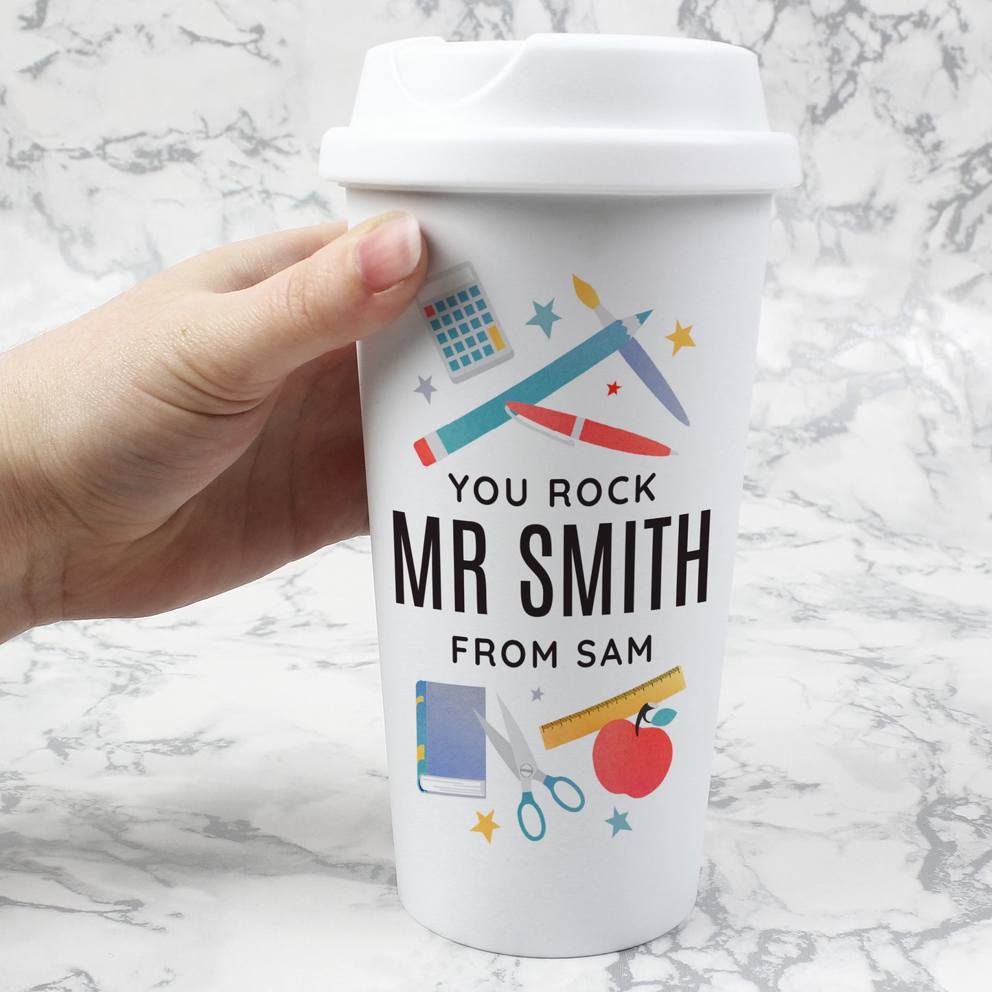 Personalised Teachers Insulated Reusable Eco Travel Cup - MK&JD Gifts