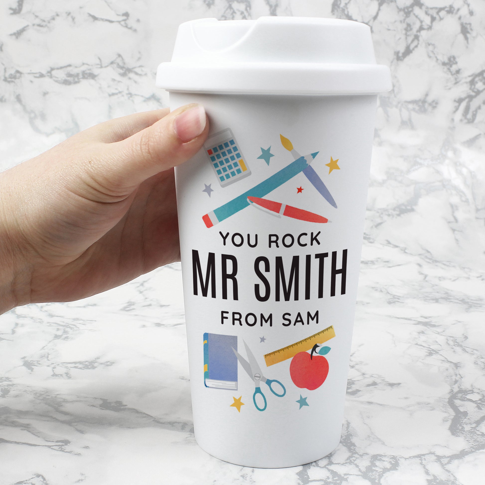 Personalised Teachers Insulated Reusable Eco Travel Cup - MK&JD Gifts