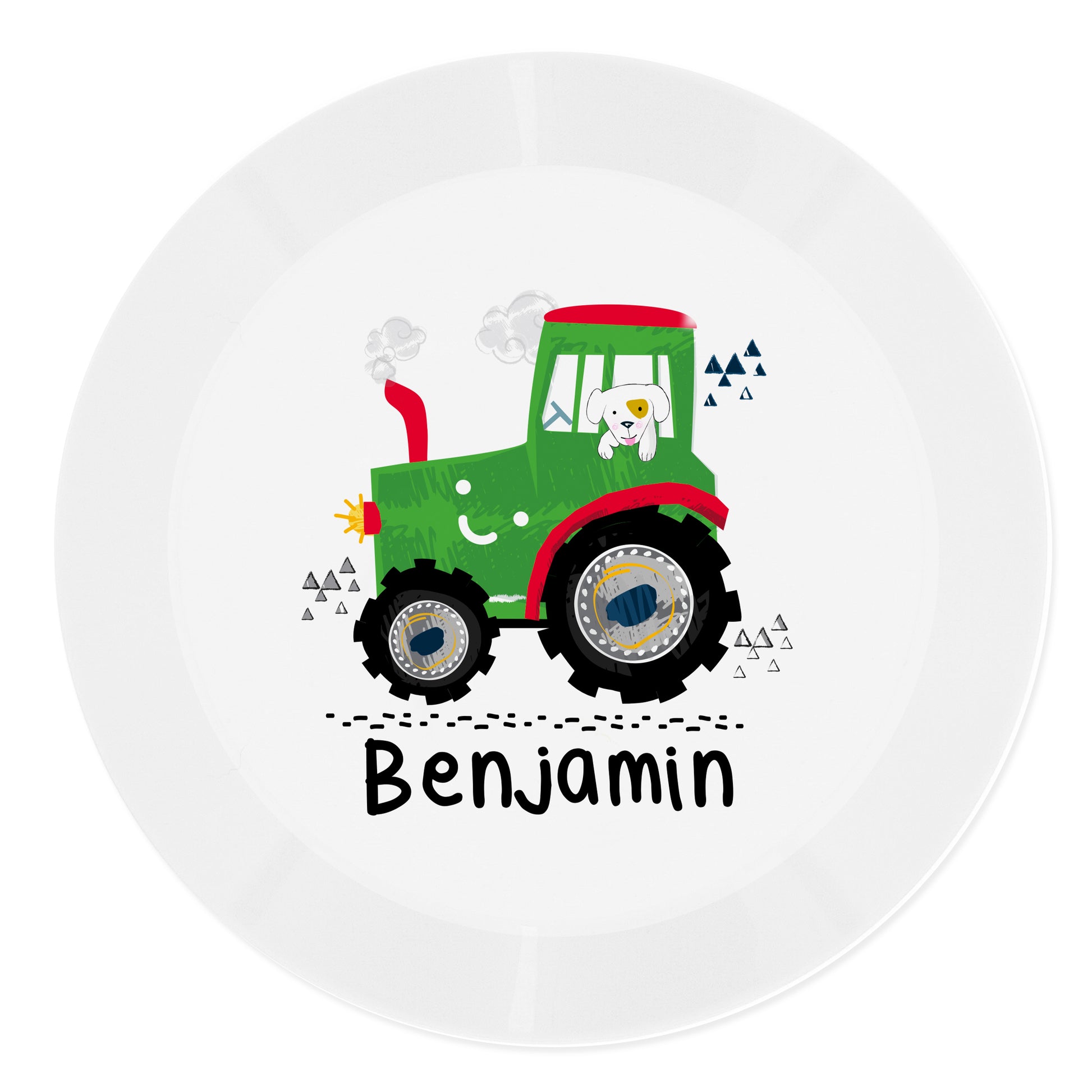Personalised Tractor Plastic Plate - MK&JD Gifts