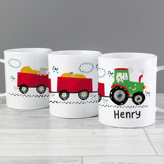 Personalised Tractor Plastic Mug - MK&JD Gifts