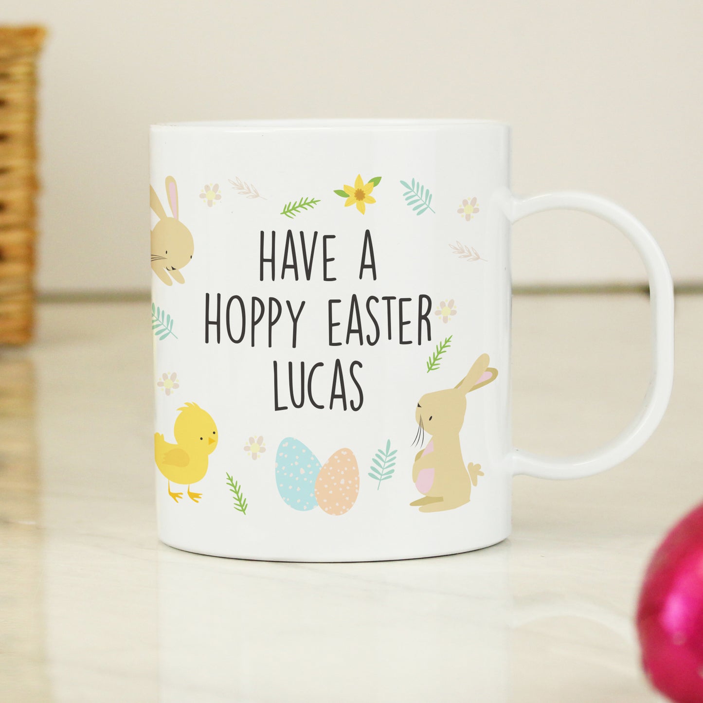 Personalised Easter Bunny Plastic Mug - MK&JD Gifts