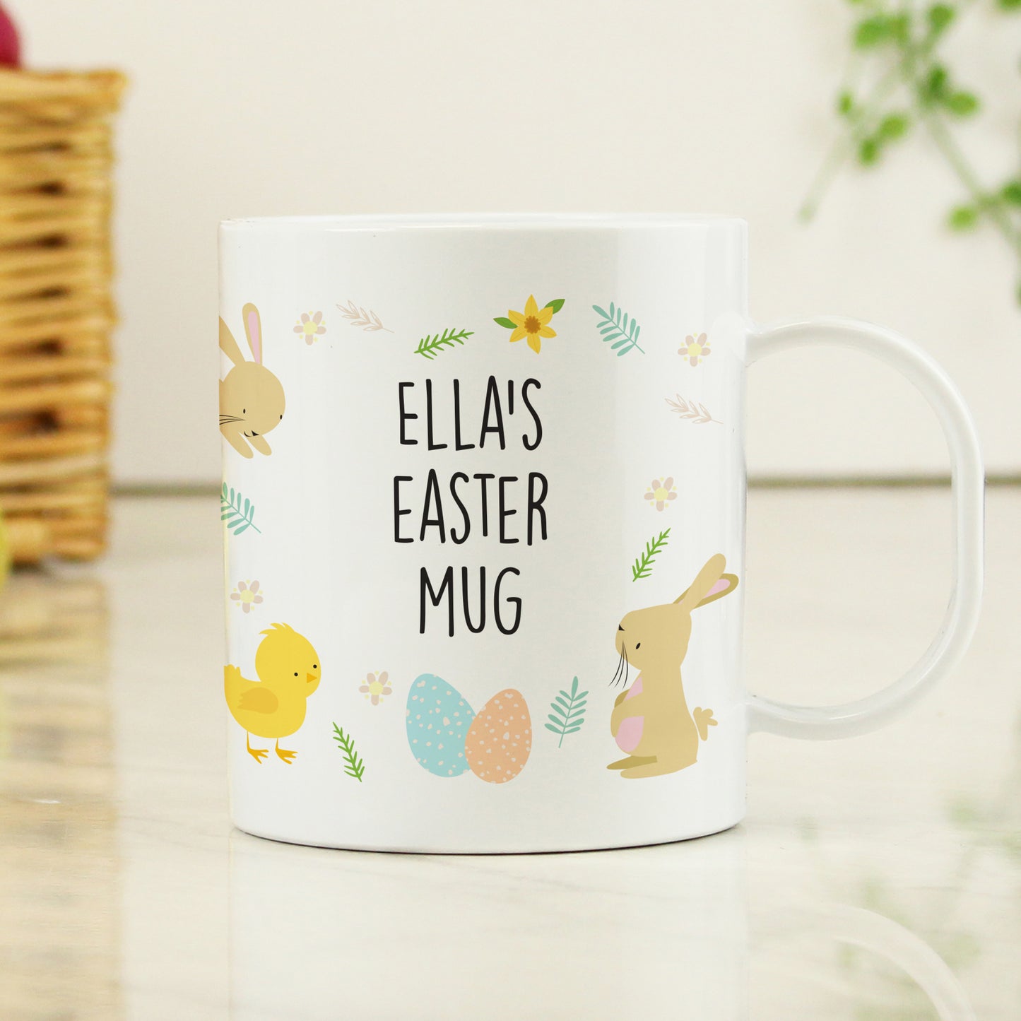 Personalised Easter Bunny Plastic Mug - MK&JD Gifts