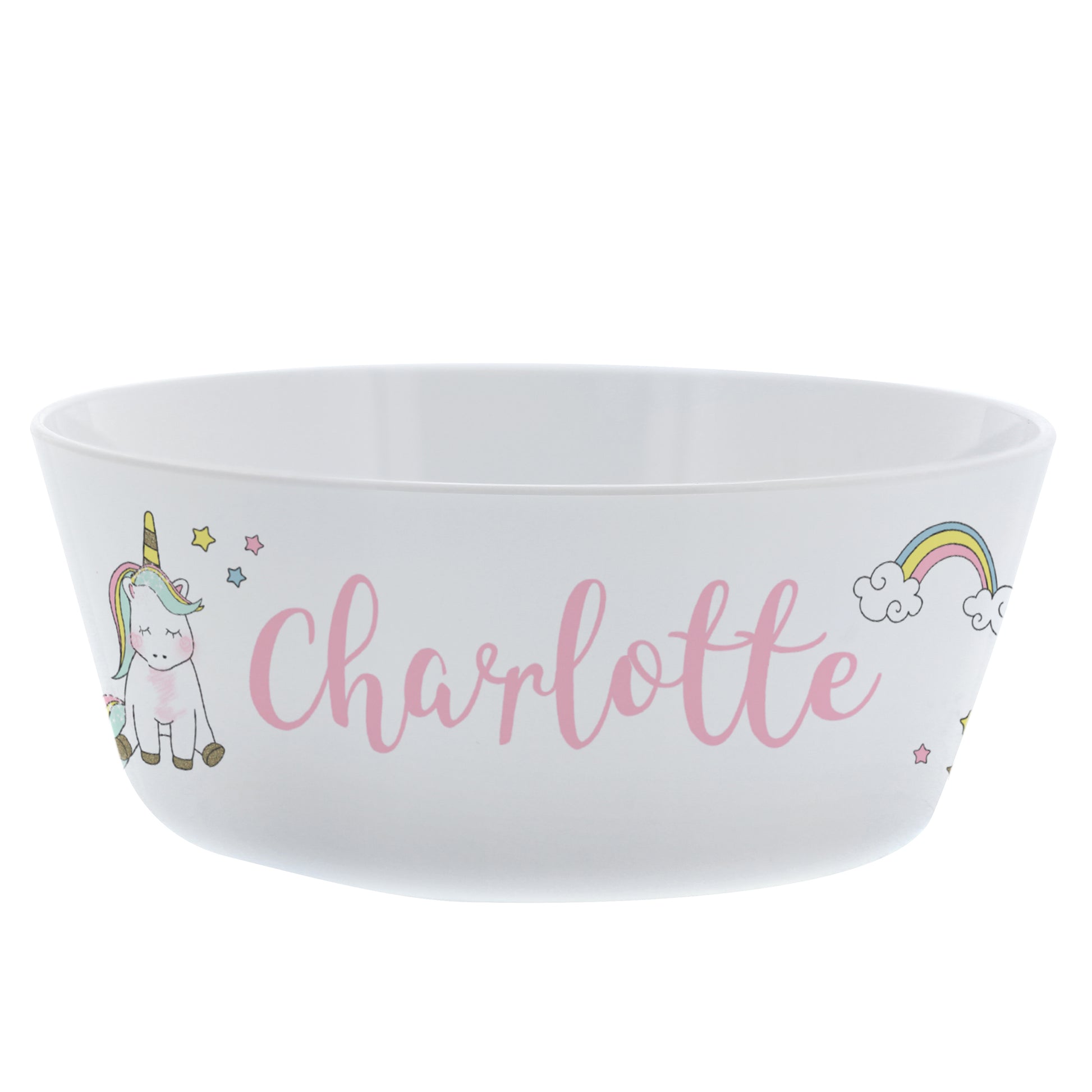Personalised Baby Unicorn Plastic Bowl - MK&JD Gifts