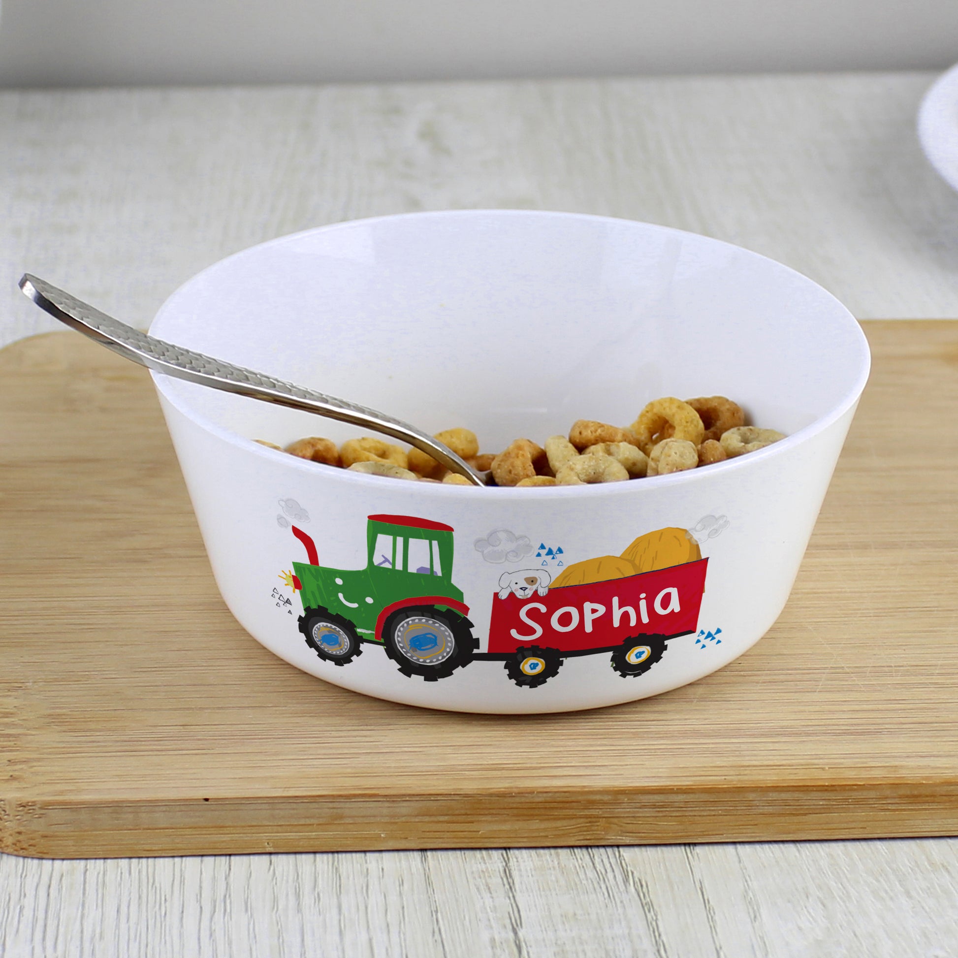 Personalised Tractor Plastic Bowl - MK&JD Gifts