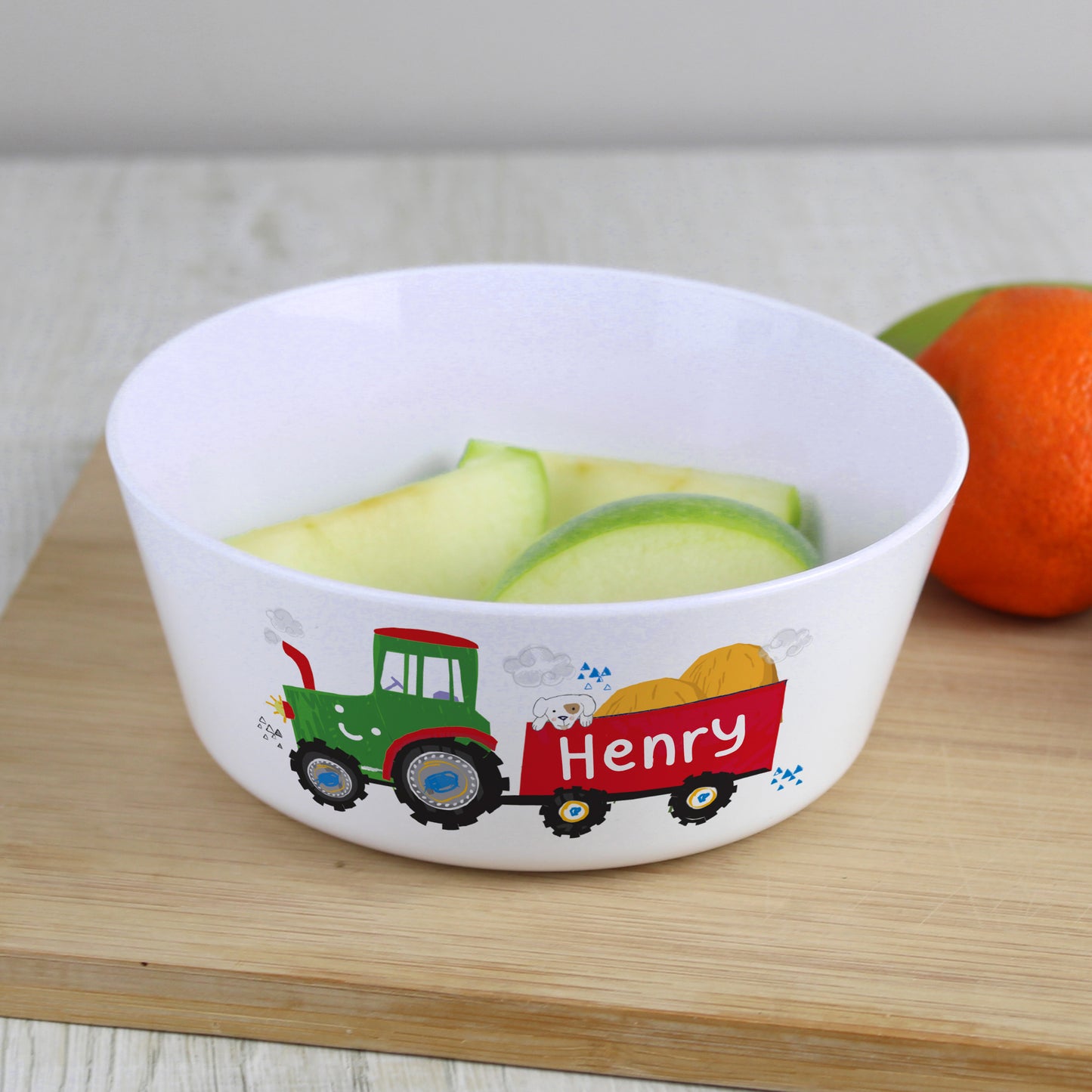 Personalised Tractor Plastic Bowl - MK&JD Gifts