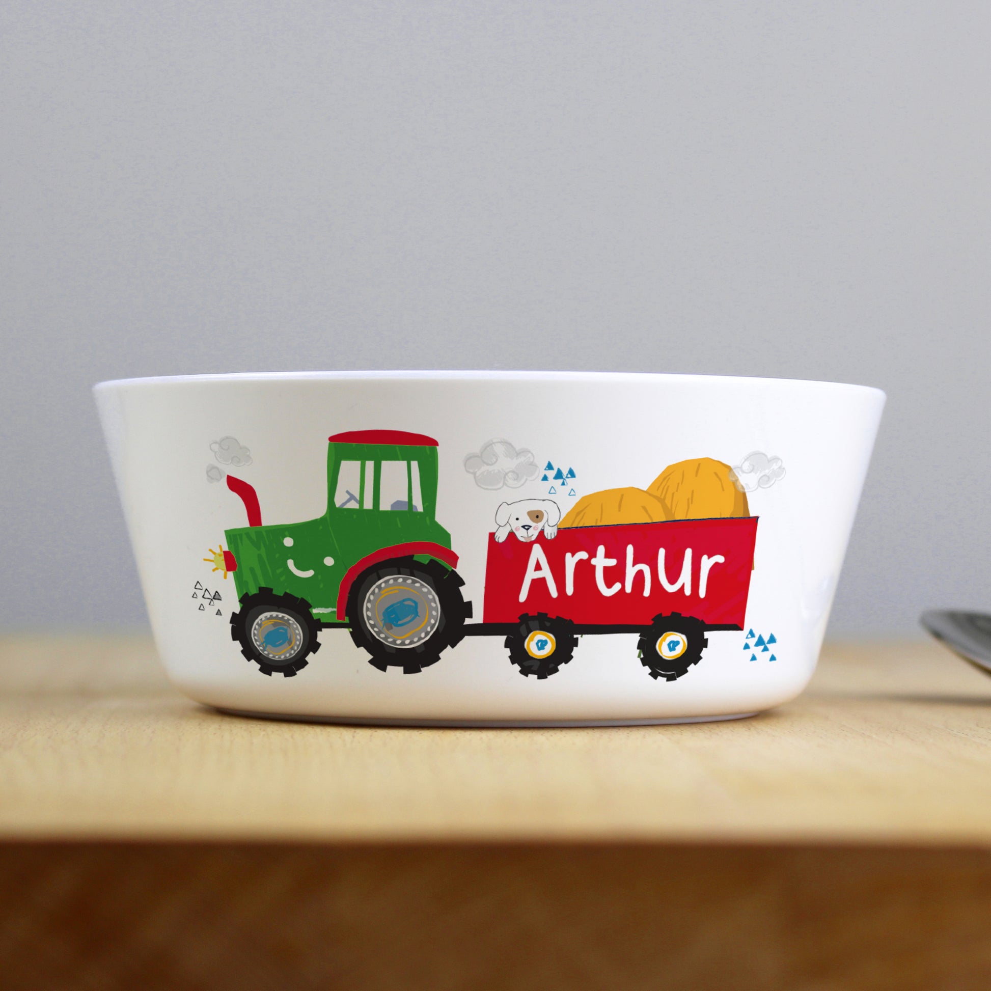 Personalised Tractor Plastic Bowl - MK&JD Gifts
