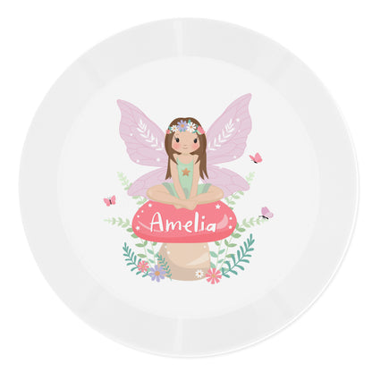 Personalised Toadstool Fairy Plastic Plate - MK&JD Gifts