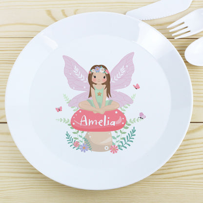 Personalised Toadstool Fairy Plastic Plate - MK&JD Gifts