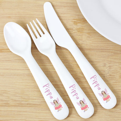 Personalised Toadstool Fairy Plastic Cutlery - MK&JD Gifts
