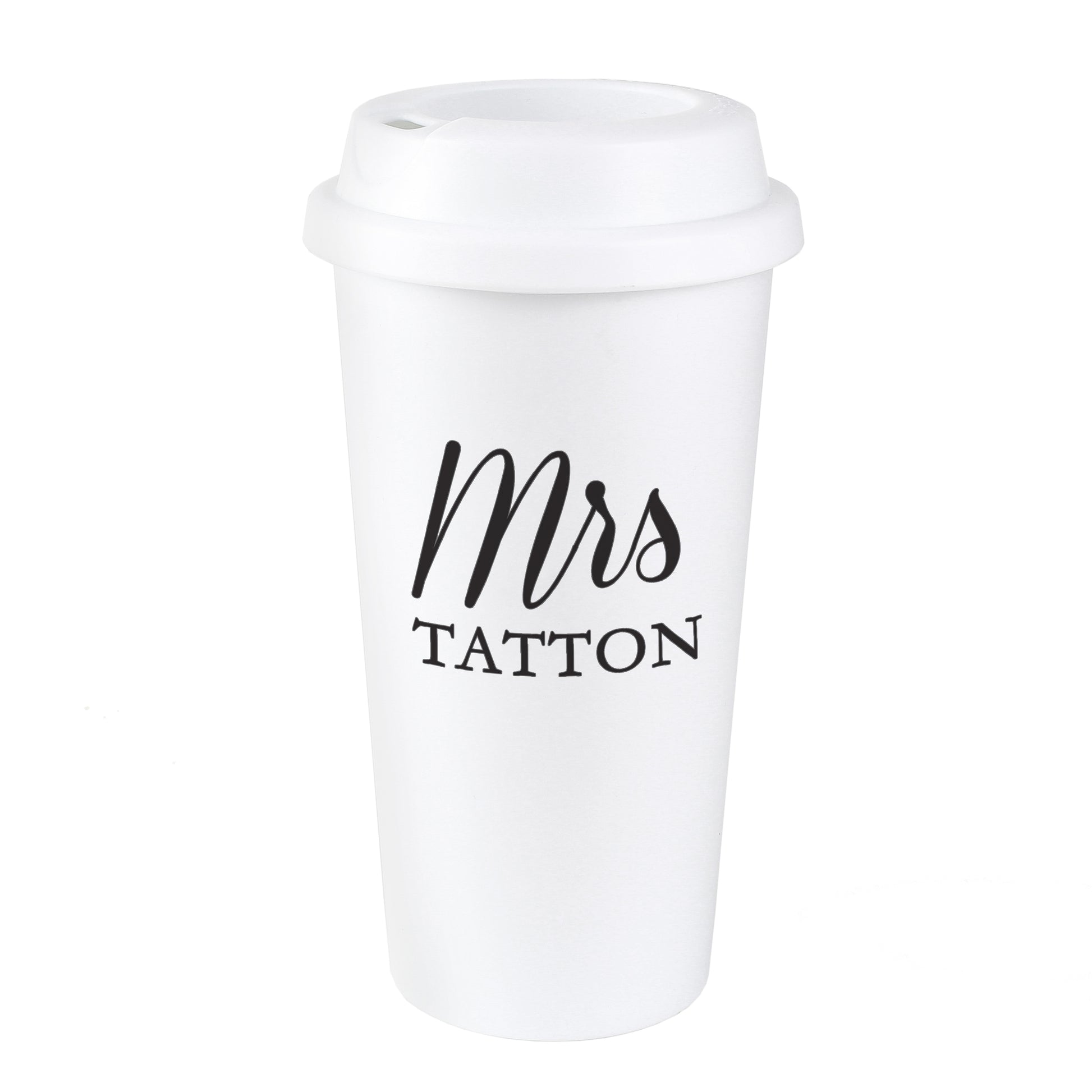 Personalised Free Text Insulated Reusable Eco Travel Cup - MK&JD Gifts