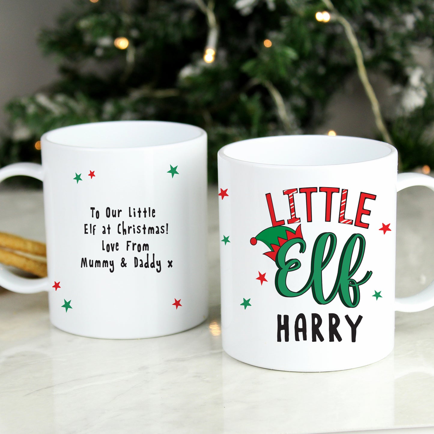 Personalised Little Elf Plastic Mug - MK&JD Gifts