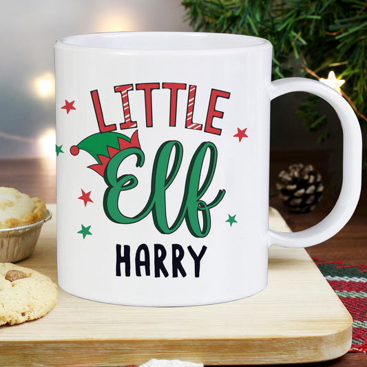 Personalised Little Elf Plastic Mug - MK&JD Gifts