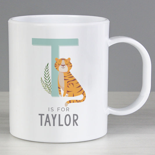 Personalised Animal Alphabet Plastic Mug - MK&JD Gifts