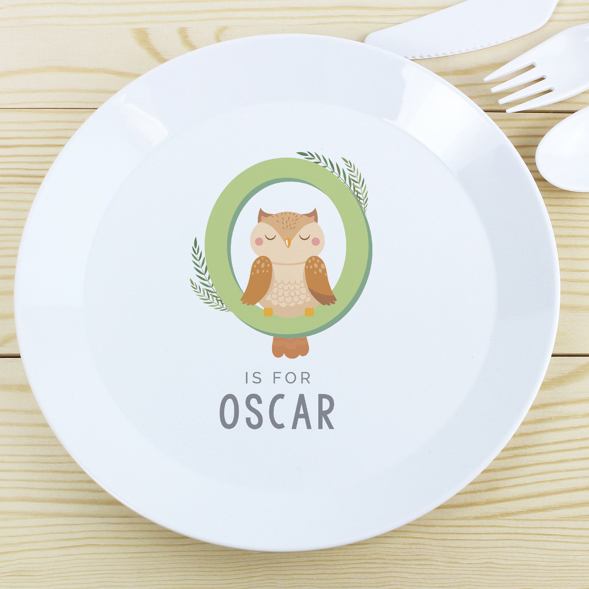 Personalised Animal Alphabet Plastic Plate - MK&JD Gifts