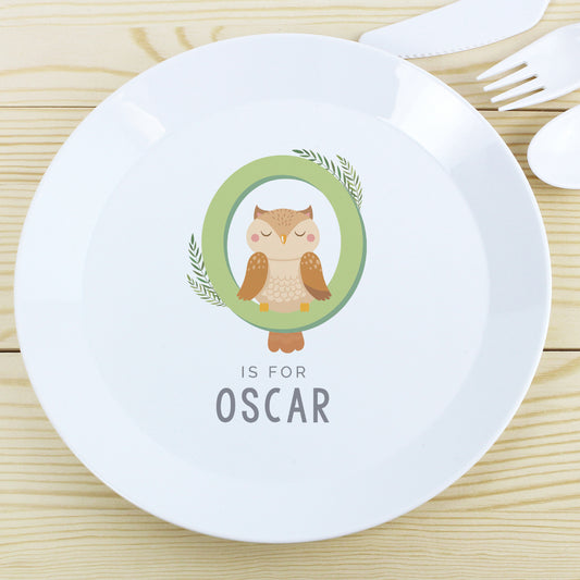 Personalised Animal Alphabet Plastic Plate - MK&JD Gifts