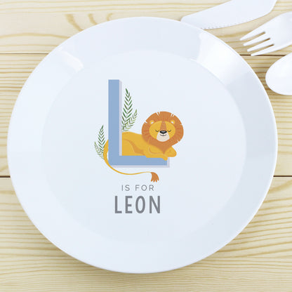 Personalised Animal Alphabet Plastic Plate - MK&JD Gifts