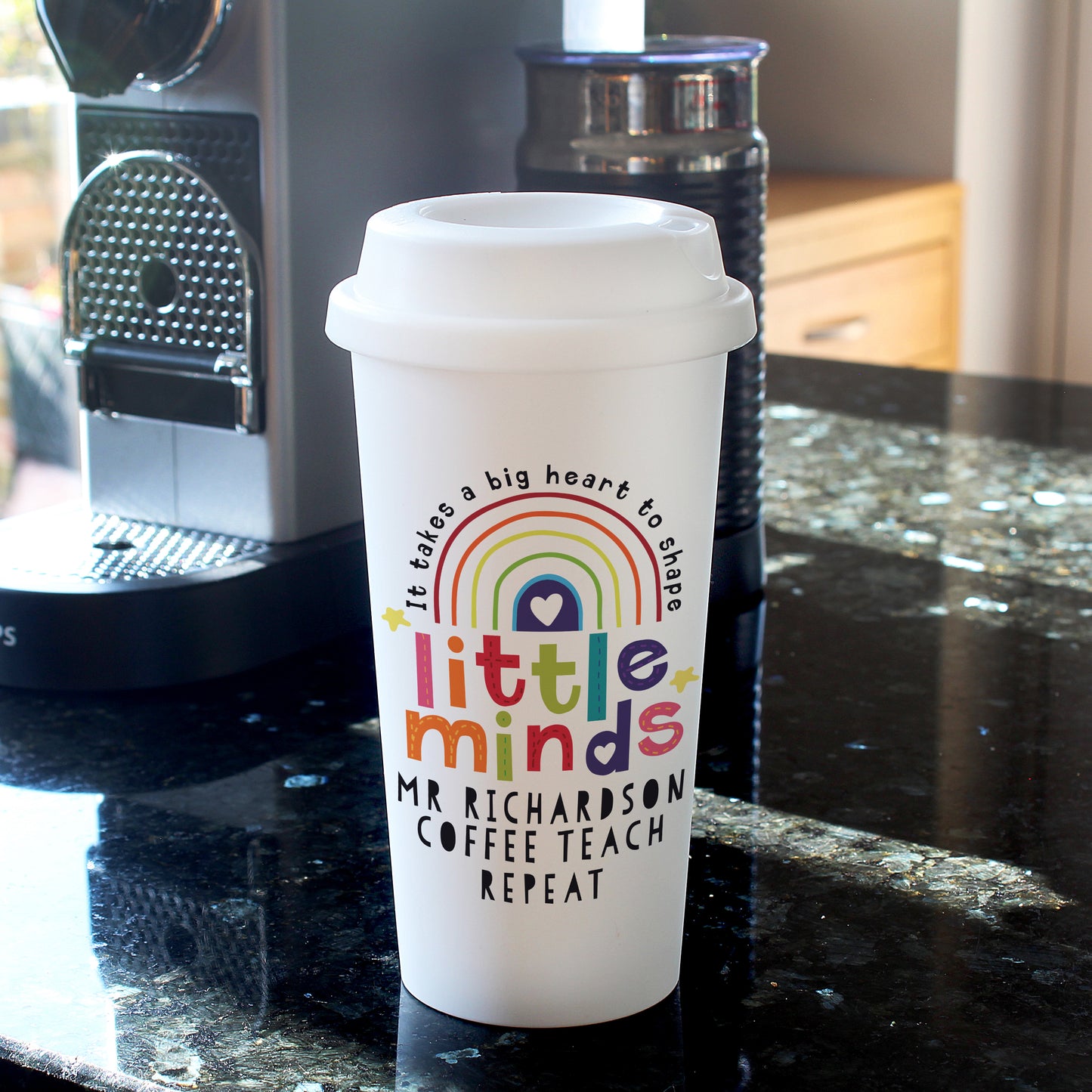 Personalised Shape Little Minds Travel Mug - MK&JD Gifts