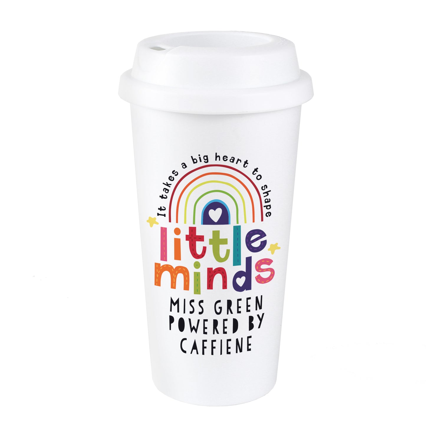 Personalised Shape Little Minds Travel Mug - MK&JD Gifts